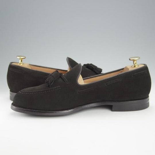 極美品★クロケット&ジョーンズ 7E【定価￥75,900-★CAVENDISH 3/キャベンディッシュ 3】タッセルローファー/黒/Crockett&Jones★i249