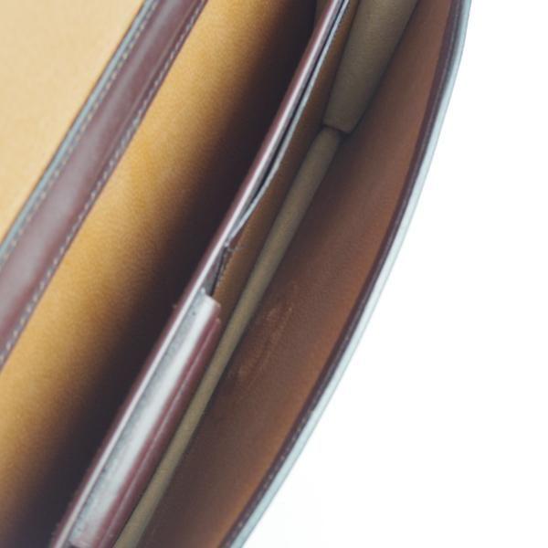 極上★(英)W&H GIDDEN【貴重★シュナイダーブーツ買収前の製品/ブライドルレザー】ブリーフケース/ビジネス/バッグ/茶/鞄//WHギデン★N5825