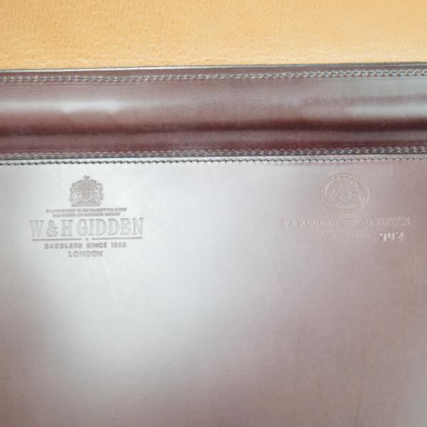 極上★(英)W&H GIDDEN【貴重★シュナイダーブーツ買収前の製品/ブライドルレザー】ブリーフケース/ビジネス/バッグ/茶/鞄//WHギデン★N5825