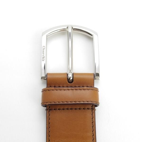 美品★チャーチ 32インチ/80cm【現行定価￥66,000-★レザー/ベルト/茶】本革/メンズ/ビジネス/Church's★i259