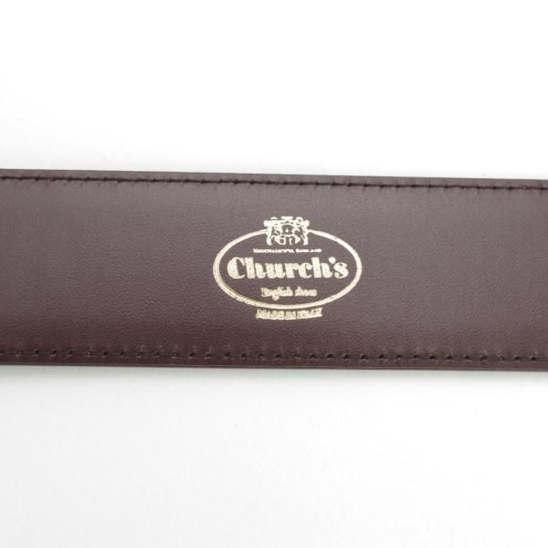 美品★チャーチ 32インチ/80cm【現行定価￥66,000-★レザー/ベルト/茶】本革/メンズ/ビジネス/Church's★i259