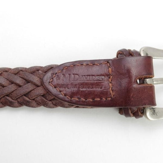 極上★(英)J&Mデヴィッドソン 28インチ/70cm【英国製★レザー/メッシュベルト/濃茶】メンズ＆レディース兼用/本革/J&M Davidson★i260