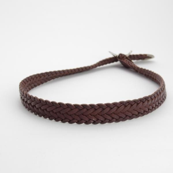 極上★(英)J&Mデヴィッドソン 28インチ/70cm【英国製★レザー/メッシュベルト/濃茶】メンズ＆レディース兼用/本革/J&M Davidson★i260