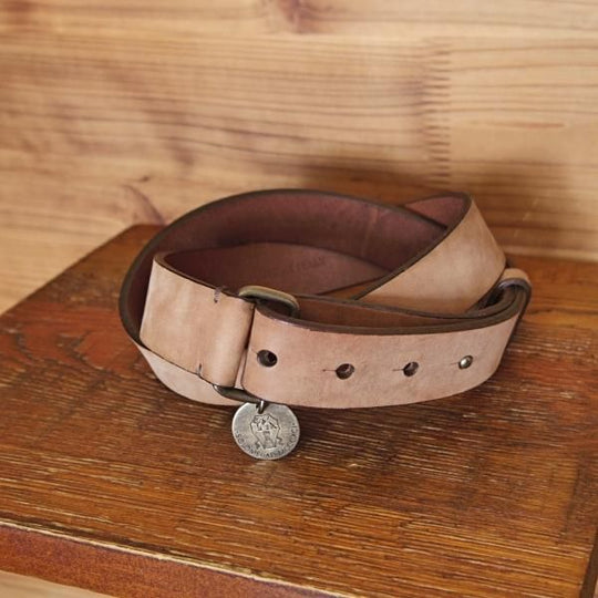 ほぼ展示品程度★(伊)ブルネロクチネリ Mサイズ【★レザー/ベルト/茶】ヌバック/本革/メンズ/ビジネス/BRUNELLO CUCINELLI★i261