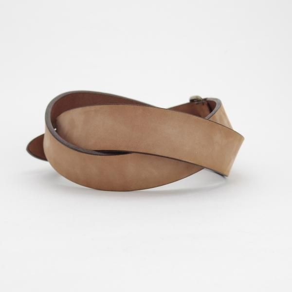 ほぼ展示品程度★(伊)ブルネロクチネリ Mサイズ【★レザー/ベルト/茶】ヌバック/本革/メンズ/ビジネス/BRUNELLO CUCINELLI★i261