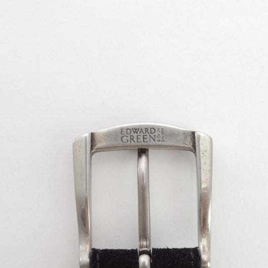 極上★エドワードグリーン 80cm/32インチ程度【定価￥55,000-★ベルト/スエード/黒】メンズ/革/レザー/EDWARD GREEN★i263