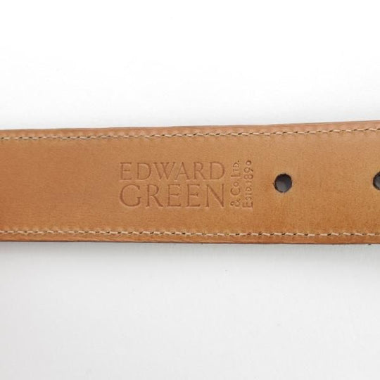 極上★エドワードグリーン 80cm/32インチ程度【定価￥55,000-★ベルト/スエード/黒】メンズ/革/レザー/EDWARD GREEN★i263