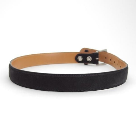 極上★エドワードグリーン 80cm/32インチ程度【定価￥55,000-★ベルト/スエード/黒】メンズ/革/レザー/EDWARD GREEN★i263