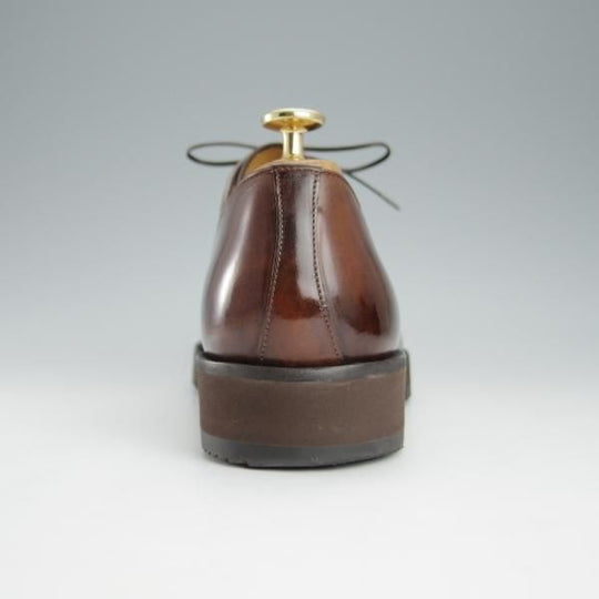 極美品★(伊)ア・テストーニ SIZE 8.5【ミュージアムカーフ風★ホールカット/カーフ】茶/メンズ/a.testoni★i252