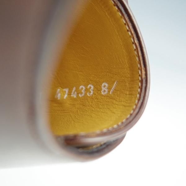 極美品★(伊)ア・テストーニ SIZE 8.5【ミュージアムカーフ風★ホールカット/カーフ】茶/メンズ/a.testoni★i252