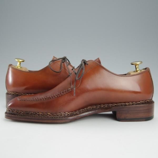 極美品★(スペイン製)MEERMIN/メルミン SIZE 6【ノルベジェーゼ製法★Uチップ/20030】カーフ/茶/メンズ★i253
