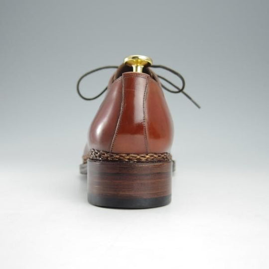 極美品★(スペイン製)MEERMIN/メルミン SIZE 6【ノルベジェーゼ製法★Uチップ/20030】カーフ/茶/メンズ★i253