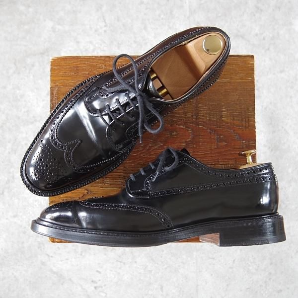 美品★チャーチ 75F/UK7.5【現行定価￥165,000-★グラフトン/GRAFTON】173ラスト/フルブローグ/黒/メンズ/Church's★i256