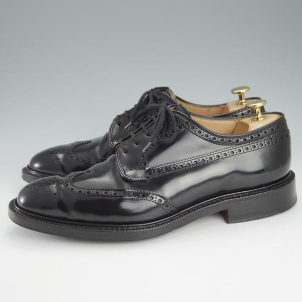 美品★チャーチ 75F/UK7.5【現行定価￥165,000-★グラフトン/GRAFTON】173ラスト/フルブローグ/黒/メンズ/Church's★i256