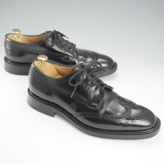 美品★チャーチ 75F/UK7.5【現行定価￥165,000-★グラフトン/GRAFTON】173ラスト/フルブローグ/黒/メンズ/Church's★i256