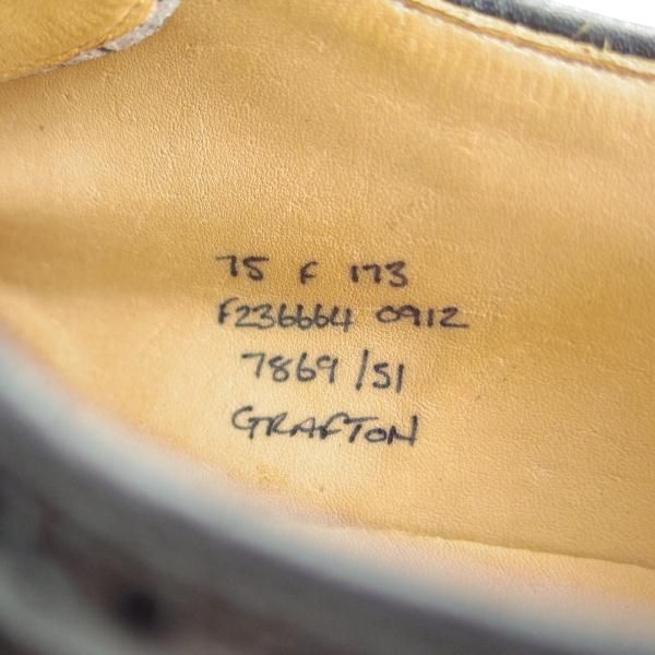 美品★チャーチ 75F/UK7.5【現行定価￥165,000-★グラフトン/GRAFTON】173ラスト/フルブローグ/黒/メンズ/Church's★i256