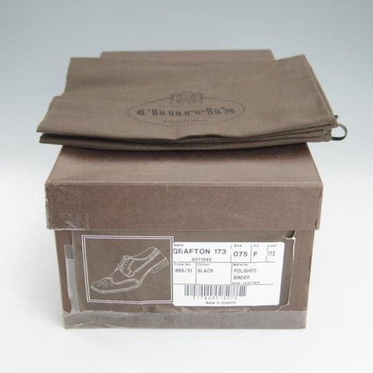 美品★チャーチ 75F/UK7.5【現行定価￥165,000-★グラフトン/GRAFTON】173ラスト/フルブローグ/黒/メンズ/Church's★i256