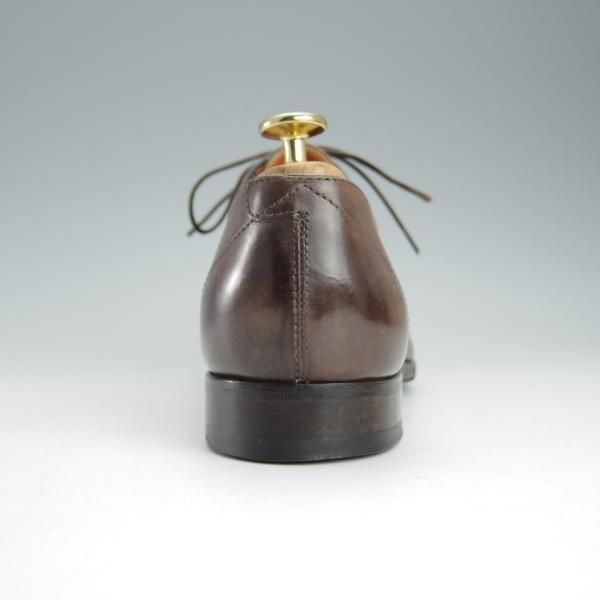 美品★(伊)サントーニ SIZE 6.5【★オックスフォードシューズ/10039】カーフ/灰茶/メンズ/Santoni★i257