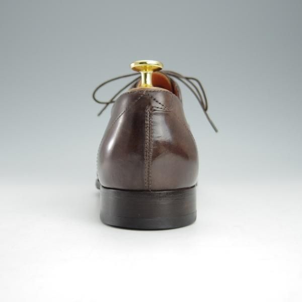 美品★(伊)サントーニ SIZE 6.5【★オックスフォードシューズ/10039】カーフ/灰茶/メンズ/Santoni★i257