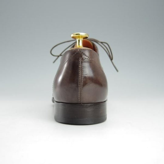 美品★(伊)サントーニ SIZE 6.5【★オックスフォードシューズ/10039】カーフ/灰茶/メンズ/Santoni★i257