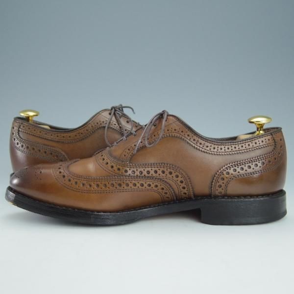極美品★(米)アレンエドモンズ 6E【現行定価7.5万円程度★McAllister/フルブローグ】カーフ/茶/メンズ/ALLEN EDMONDS★i258