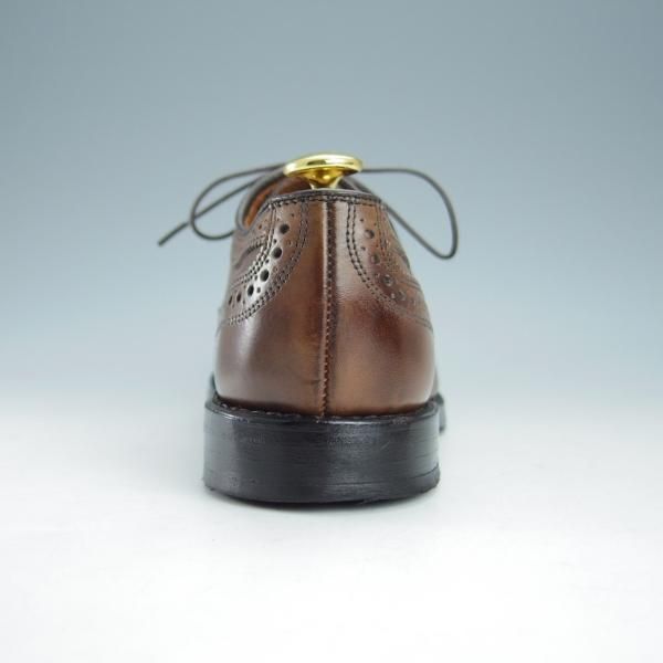 極美品★(米)アレンエドモンズ 6E【現行定価7.5万円程度★McAllister/フルブローグ】カーフ/茶/メンズ/ALLEN EDMONDS★i258