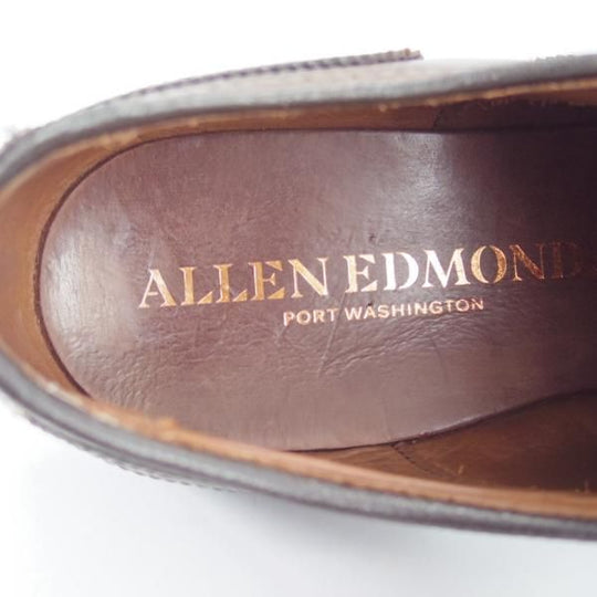 極美品★(米)アレンエドモンズ 6E【現行定価7.5万円程度★McAllister/フルブローグ】カーフ/茶/メンズ/ALLEN EDMONDS★i258