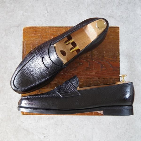 極上★ジョンロブ 9E【モデル定価￥231,000-★ロペス/LOPEZ/グレインレザー】4395ラスト/コインローファー/黒/メンズ/JOHN LOBB★i277