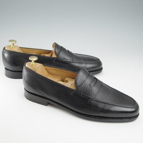 極上★ジョンロブ 9E【モデル定価￥231,000-★ロペス/LOPEZ/グレインレザー】4395ラスト/コインローファー/黒/メンズ/JOHN LOBB★i277