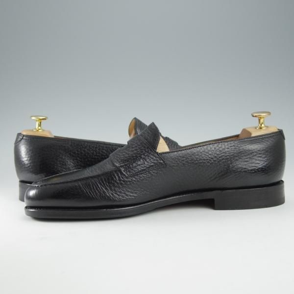 極上★ジョンロブ 9E【モデル定価￥231,000-★ロペス/LOPEZ/グレインレザー】4395ラスト/コインローファー/黒/メンズ/JOHN LOBB★i277