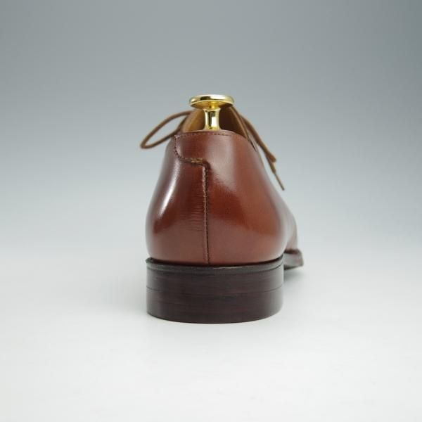 ほぼ試着程度★クロケット&ジョーンズ 7.5E【★DARTMOUTH/318ラスト】プレーントゥ/Vフロント/ダービー/カーフ/茶/Crockett&Jones★i278