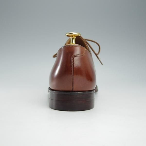 ほぼ試着程度★クロケット&ジョーンズ 7.5E【★DARTMOUTH/318ラスト】プレーントゥ/Vフロント/ダービー/カーフ/茶/Crockett&Jones★i278