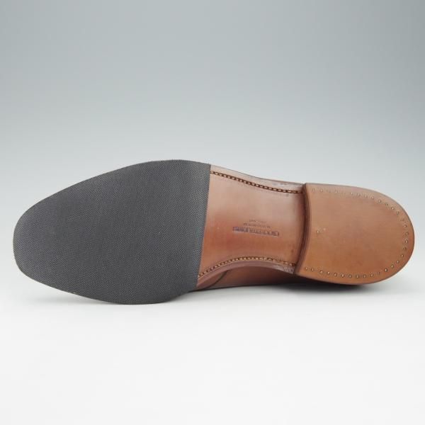 ほぼ試着程度★クロケット&ジョーンズ 7.5E【★DARTMOUTH/318ラスト】プレーントゥ/Vフロント/ダービー/カーフ/茶/Crockett&Jones★i278