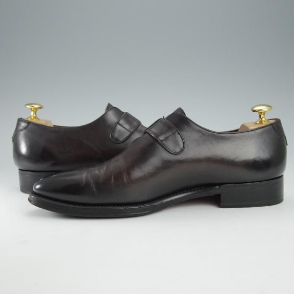 極上★(伊)ボリーニ SIZE 5【定価￥64,900-★ブラックラピド製法/モンクストラップ】2545/カーフ/濃茶/メンズ/Bolini★i280