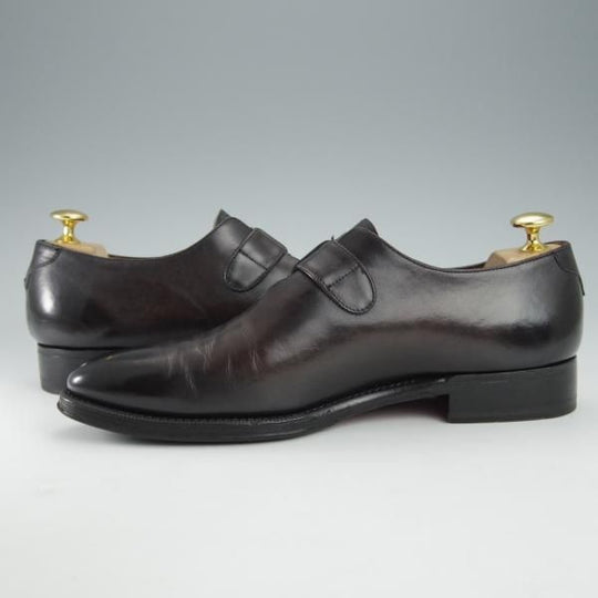 極上★(伊)ボリーニ SIZE 5【定価￥64,900-★ブラックラピド製法/モンクストラップ】2545/カーフ/濃茶/メンズ/Bolini★i280