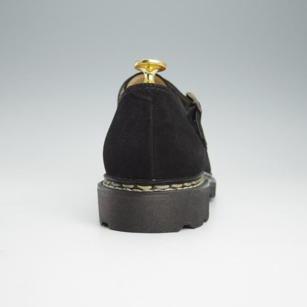 ほぼ試着程度★パラブーツ SIZE 5.5【定価￥74,800-★ウィリアム/WILLIAM】マルシェソール/ダブルモンク/スエード/黒/Paraboot★i282