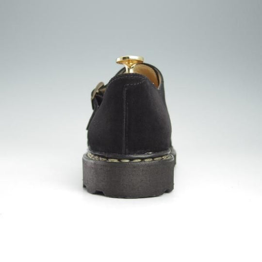 ほぼ試着程度★パラブーツ SIZE 5.5【定価￥74,800-★ウィリアム/WILLIAM】マルシェソール/ダブルモンク/スエード/黒/Paraboot★i282