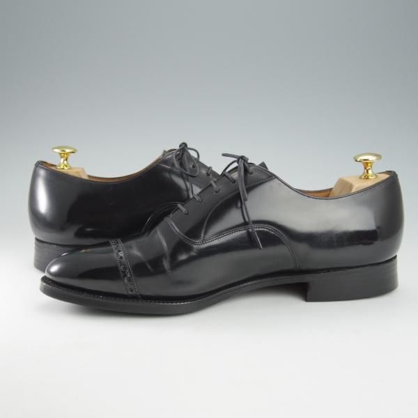 ★チャーチ 85F/UK8.5【旧チャーチ★ブックバインダーカーフ/3都市ロゴ】84ラスト/Barcroft/パンチドキャップトゥ/黒/Church's★i285