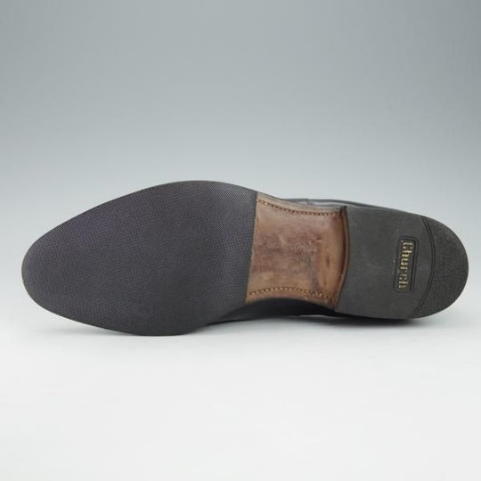 ★チャーチ 85F/UK8.5【旧チャーチ★ブックバインダーカーフ/3都市ロゴ】84ラスト/Barcroft/パンチドキャップトゥ/黒/Church's★i285