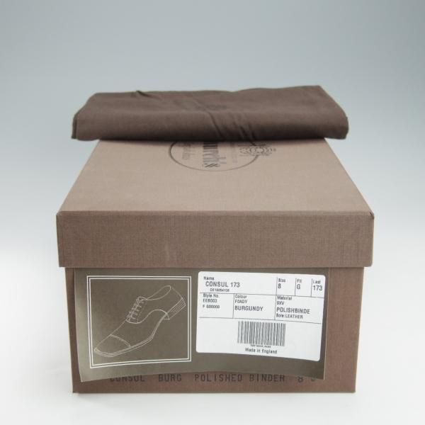 極上★チャーチ 80G/UK8【定価￥176,000-★コンサル/CONSUL】173ラスト/ストレートチップ/赤茶/メンズ/Church's★i287