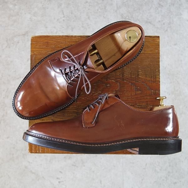 極上★オールデン 8D【貴重★マホガニー色/コードバン/9392】バリーラスト/プレーントゥ/茶/メンズ/Alden★i290