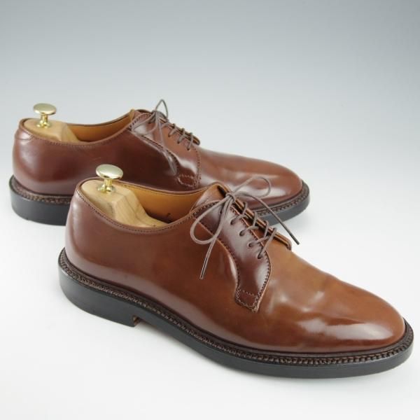 極上★オールデン 8D【貴重★マホガニー色/コードバン/9392】バリーラスト/プレーントゥ/茶/メンズ/Alden★i290