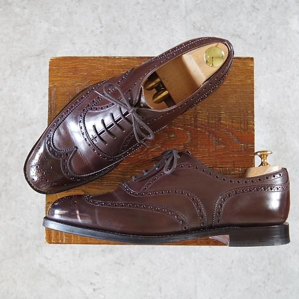 極美品★チャーチ 75G/UK7.5【定価￥155,100-★チェットウィンド/CHETWYND】173ラスト/フルブローグ/ネバダカーフ/濃茶/Church's★i291