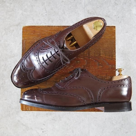 極美品★チャーチ 75G/UK7.5【定価￥155,100-★チェットウィンド/CHETWYND】173ラスト/フルブローグ/ネバダカーフ/濃茶/Church's★i291