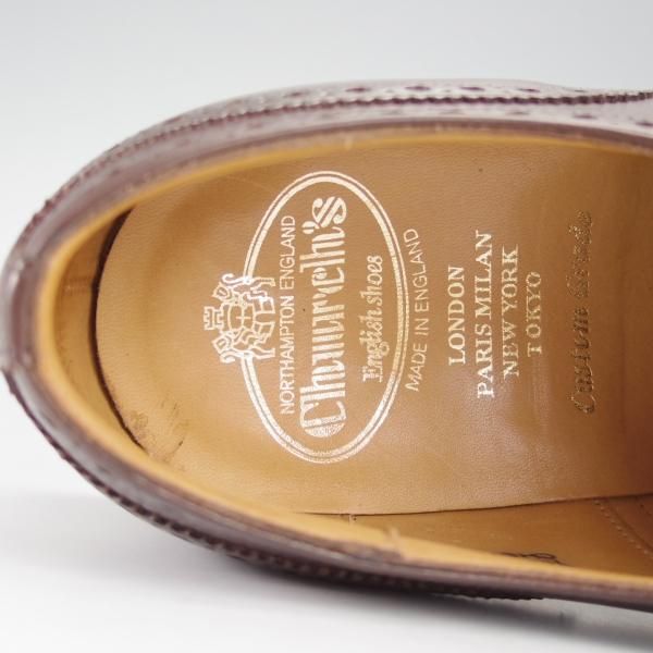 極美品★チャーチ 75G/UK7.5【定価￥155,100-★チェットウィンド/CHETWYND】173ラスト/フルブローグ/ネバダカーフ/濃茶/Church's★i291