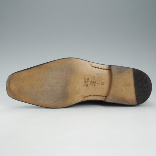 極美品★(伊)タニノクリスチー SIZE 6【当時定価￥189,000-★クロコダイル×カーフ/ダービーシューズ】7460/黒/TANINO CRISCI★i292