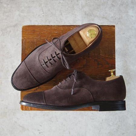 極美品★チャーチ 55F/UK5.5【現行定価￥155,100-★コンサル/CONSUL R】173ラスト/ストレートチップ/スエード/濃茶/Church's★i293