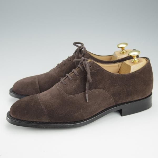 極美品★チャーチ 55F/UK5.5【現行定価￥155,100-★コンサル/CONSUL R】173ラスト/ストレートチップ/スエード/濃茶/Church's★i293