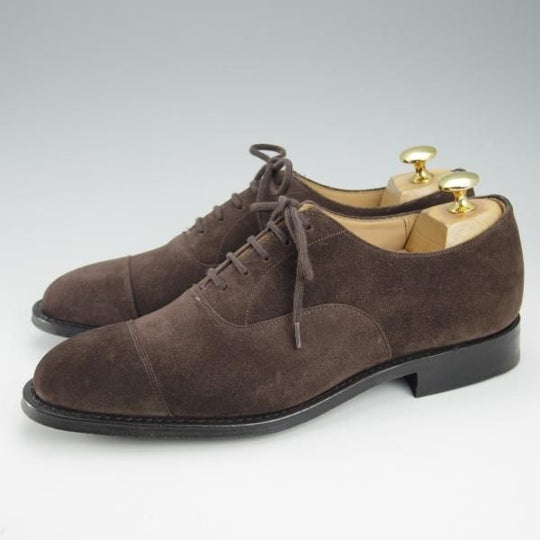 極美品★チャーチ 55F/UK5.5【現行定価￥155,100-★コンサル/CONSUL R】173ラスト/ストレートチップ/スエード/濃茶/Church's★i293