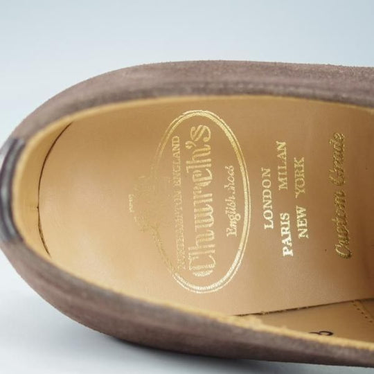 極美品★チャーチ 55F/UK5.5【現行定価￥155,100-★コンサル/CONSUL R】173ラスト/ストレートチップ/スエード/濃茶/Church's★i293